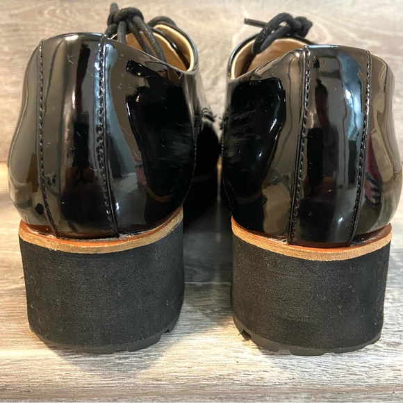 ALDO Louirede Black Women Oxford Shoes Lace-Up  1.25 Platform Wedge Heel - Picture 6 of 13